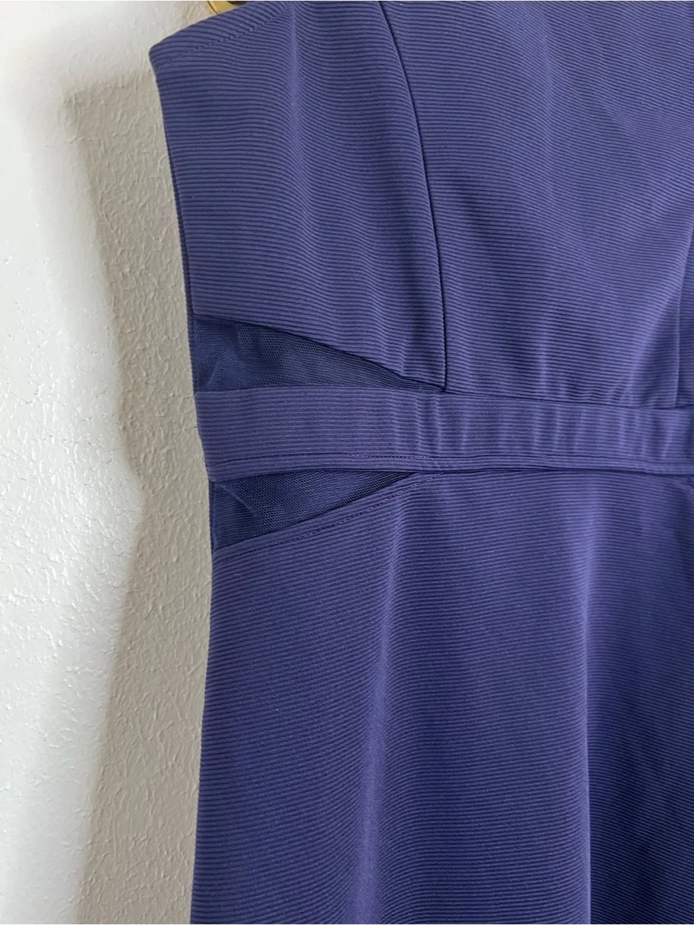 NWT Navy Blue Mesh Cutout Dress